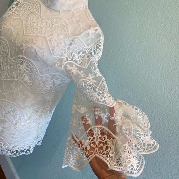 INA White Lacy Top Brand New - Picture 3 of 6